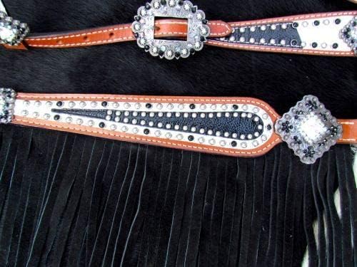 Showman Stingray and Filigree Design 4 Piece Headstall & Breast Collar Set