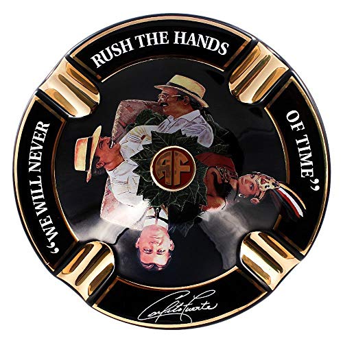 Limited Edition Large 8.75" Arturo Fuente Porcelain Cigar Ashtray Black #TOP1