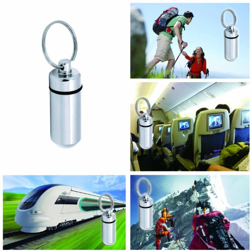 Grenhaven Mini-pillendoos, pillendoos, pillenbox, cash stash, zwart, zilver, rood, goud, blauw, sleutelhanger… - Image 7