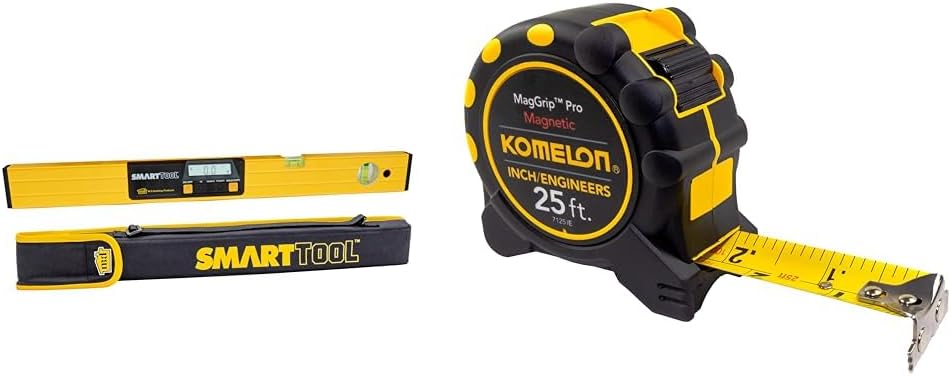 M-D Building Products 24 in. Gen2 SMARTTOOL® Digital Level Bundle with 25' Komelon Tape Measure