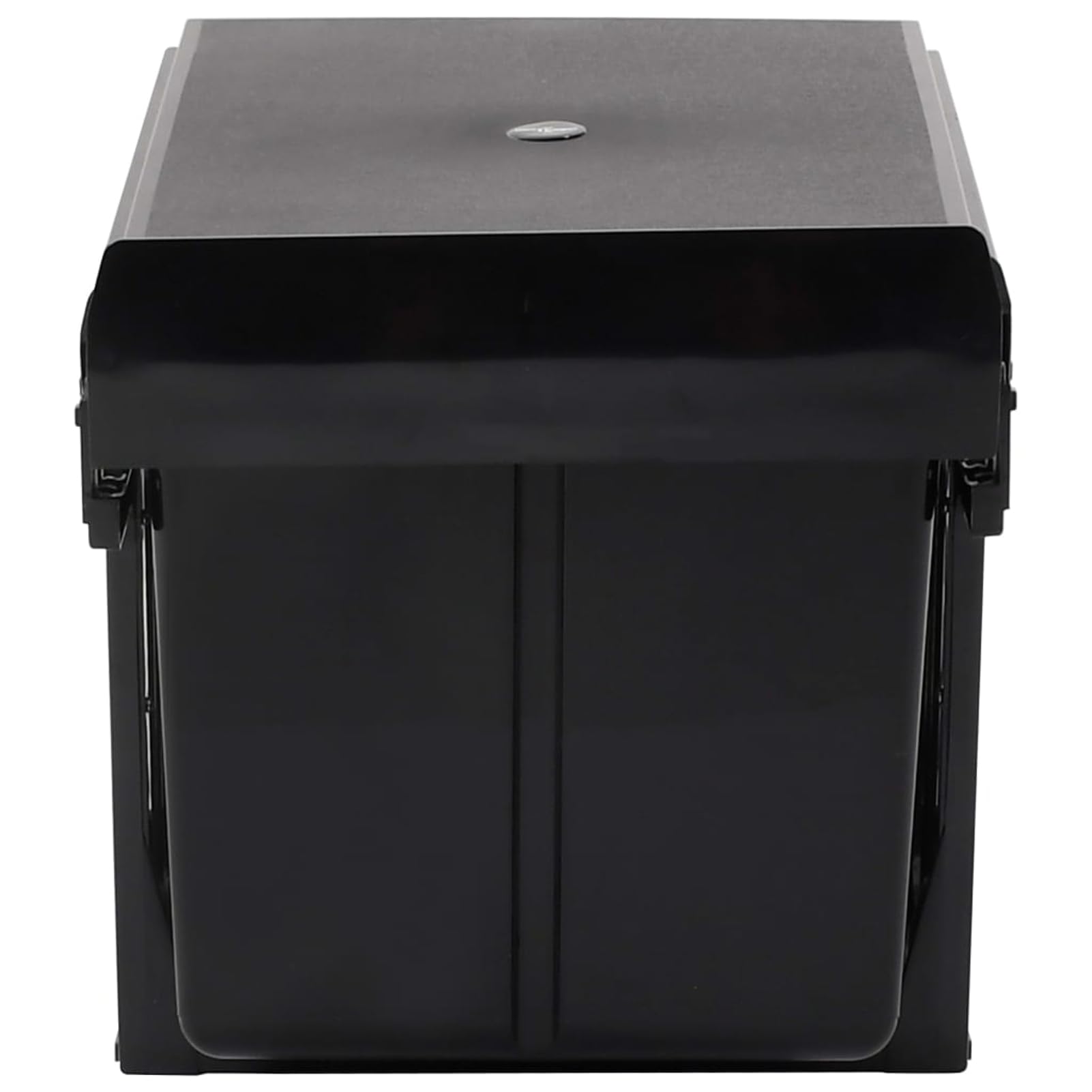 36L Mülleimer mit 2×15L Behältern, Ausziehbarer Abfallsammler aus ABS und PP in Schwarz, Soft-Close-Mechanismus, Ideal für den Einbau in Küchenschränke 51179