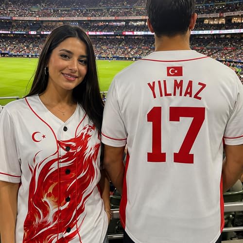 Custom Turkey Türkiye Baseball Jersey - Camiseta personalizada de béisbol con orgullo turco para hombres y mujeres miniatura 2