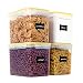 Vtopmart Airtight Food Storage Containers 4 Pieces 3.3 quart / 3.6L- Plastic PBA Free Kitchen Pantry Storage Containers for Sugar,Flour and Baking Supplies - Dishwasher Safe - Include 24 Labels