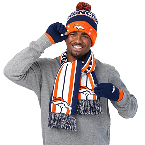 FOCO Denver Broncos NFL Snow Stealer Cold Weather Set