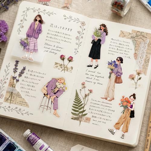 Image of Natural Flower Stickers for Scrapbooking (61)