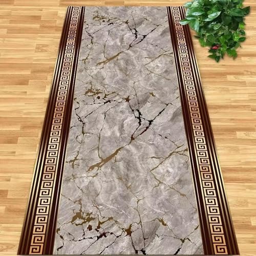 Alfombras geométricas de pasillo largo modernas y alfombra lavable para sala de estar 2