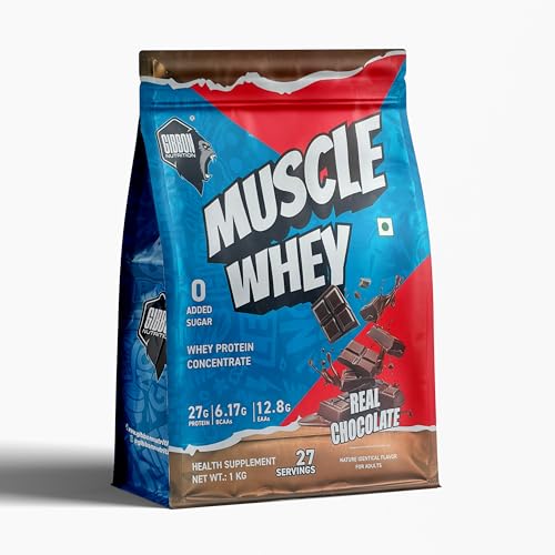 Image of Gibbon Muscle Whey | Pro Series Formula | Nutraceutical with no Amino Spiking | 60 Servings (1 Kg, Swiss Chocolate)