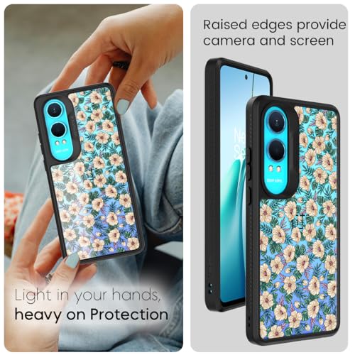 Image of KAPAVER Impulse Series Back Cover Case for OnePlus Nord CE 4 Lite (TPU+PC) (Floral Bloom)