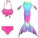 Produktbild Le SSara 2018 Neue Sea-Maid Cosplay Bademode Meerjungfrau Shell Badeanzug 3 Stücke Bikini Sets (130, DH52+WJF48)