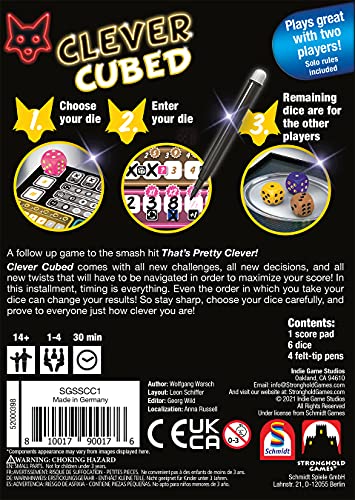 Stronghold Games Clever Cubed Board Game Black miniatura 3