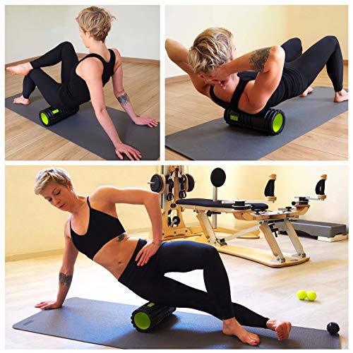 KALAHARI Foam Roller SET, 3 in 1 plus E-boek met oefeningen in het Nederlands – Massagerol, Dubbele bal, Noppenbal en… - Image 6