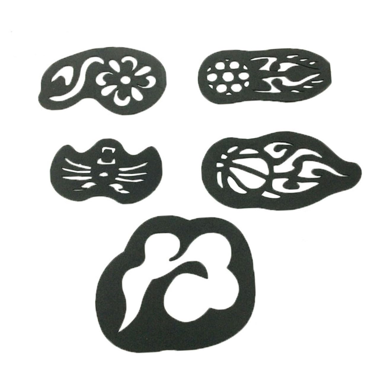 Baluue Hair Tattoos Kit 25pcs Creative Hair Stencils Temporary Hair Tattoos Safe for Skin for Events