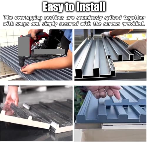 Paneles de aluminio para cubiertas de 15cm y 1.45m de largo, aislados y conectables 8