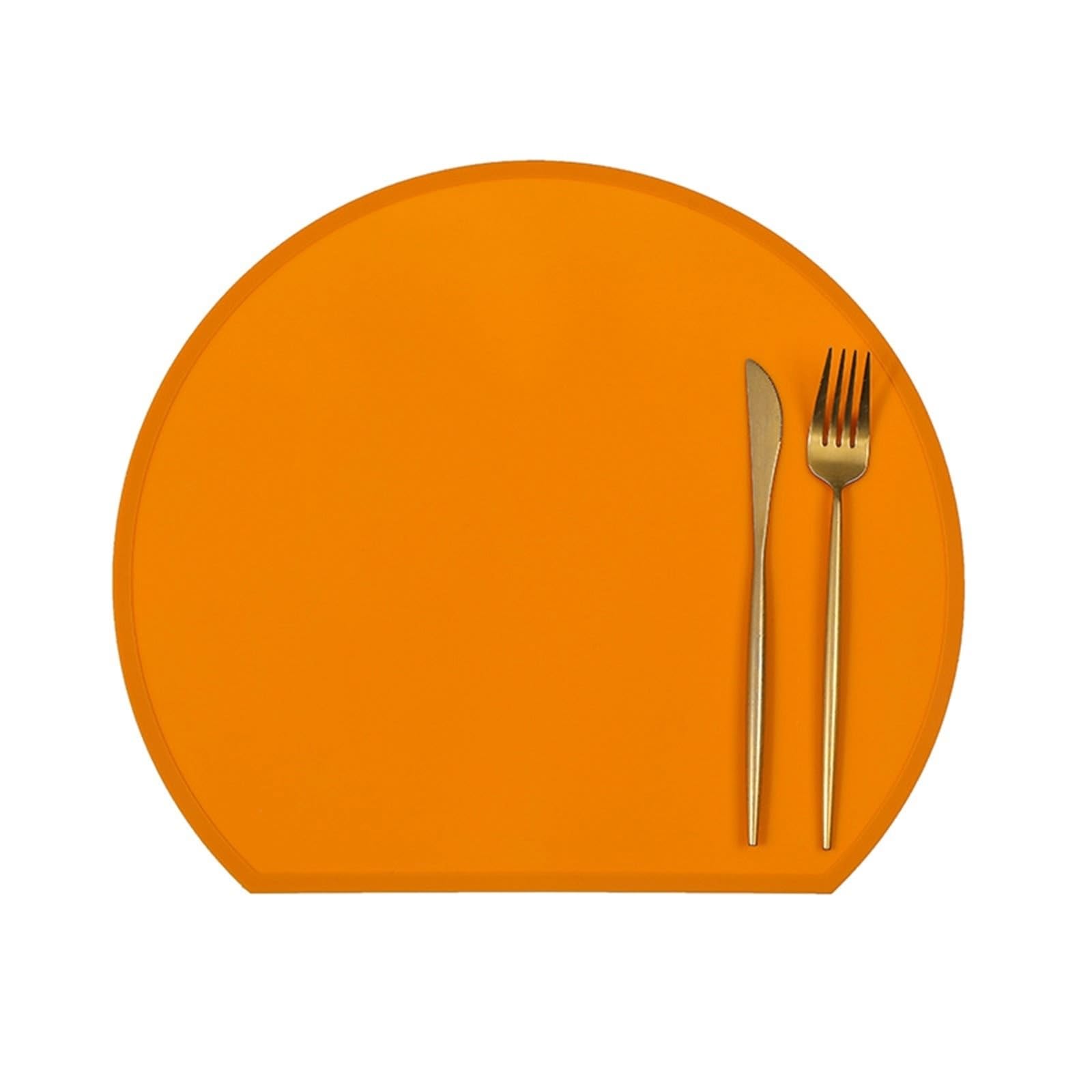 Lot de 4 sets de table - Jaune uni - 38 x 33 cm - Pour cuisine et salle à manger