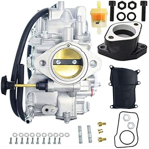 New YFM350 Carburetor+Intake Manifold For Yamaha Warrior 350 YFM350 X 1987-2004 ATV Quad Carb Hand Choke Cover