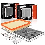 A-Premium 2-PC Engine & Cabin Air Filter with Activated Carbon Compatible with Kia Spectra