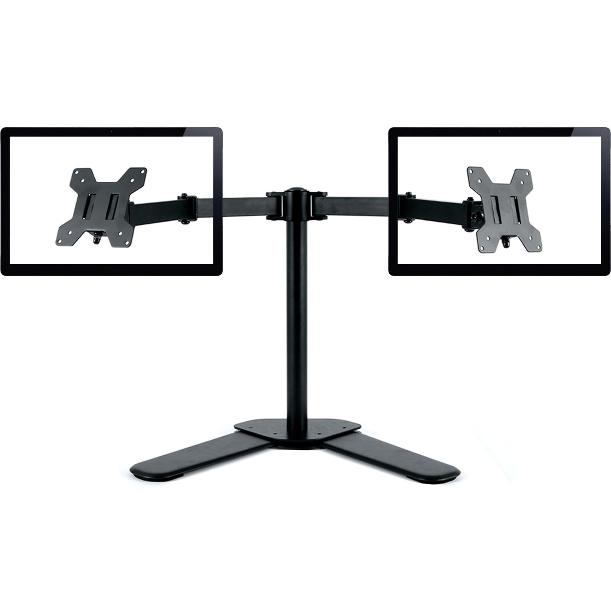 【4画面対応】モニターアーム 2段式 デスクスタンド モニタースタンド／置き型／4画面（2x2）／最大27インチ／耐荷重