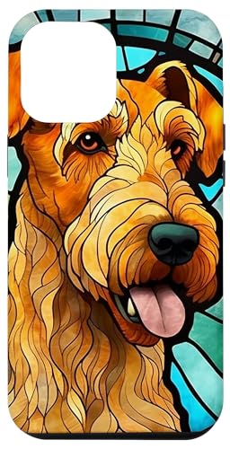 iPhone 12 Pro Max Airedale Terrier Dog Stained Glass Case