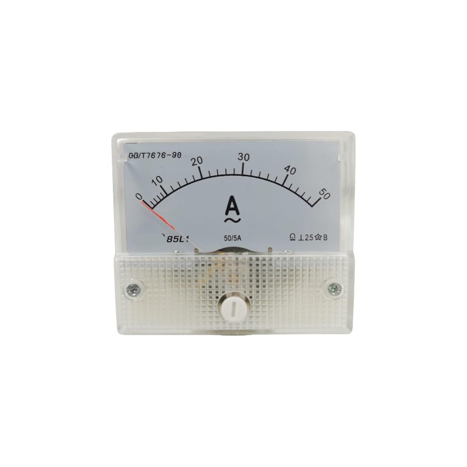 1Pcs 85L1-A 50/5A 100/5A 200/5A 400/5A AC Analog Meter Panel Current Ammeter Gauge Use with Current Transformer 64 * 56MM Amp Meter(AC250(5A))