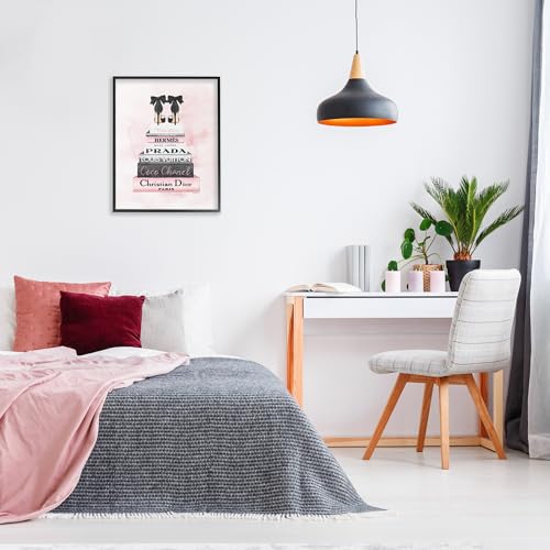 Image of Glam Bookstack Heels Fashion, 24 x 30 Inch Framed Giclee Print | Stupell Industries . By Amanda Greenwood . Ready to hang . Chic accent for bedroom or office . Made in USA