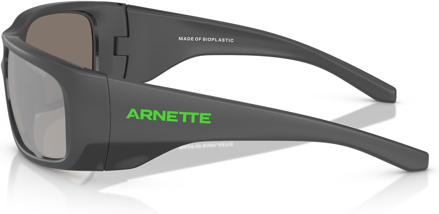 ARNETTE Man Sunglasses Black Matte Top/Shiny Frame, Polar Grey Lenses, 62MM