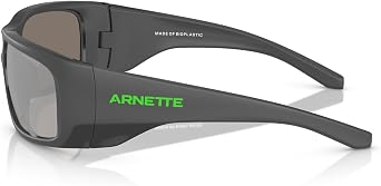 ARNETTE Man Sunglasses Black Matte Top/Shiny Frame, Polar Grey Lenses, 62MM
