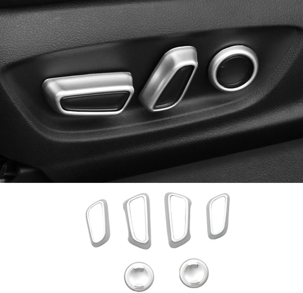 ERIDANUS Auto Accessories Fit for Toyota Camry 2023 2022 2021 2020 2019 2018Inner Seat Adjustment Button Cover Trim (Carbon Fiber Style) ABS 6 PCS