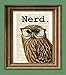 The Nerd Bird Owl in black glasses illustration beautifully upcycled dictionary page book art print