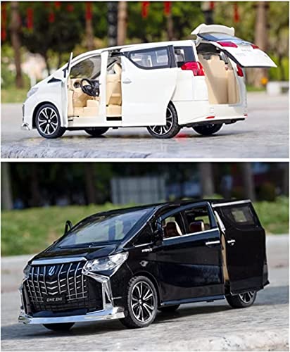 Image of Toyota Alphard MPV 1:24 Big Size Diecast Scale Model Alloy Metal Pull Back Toy car for Kids with Openable Doors & Light, Music Toy Vehicle for Kids (White)