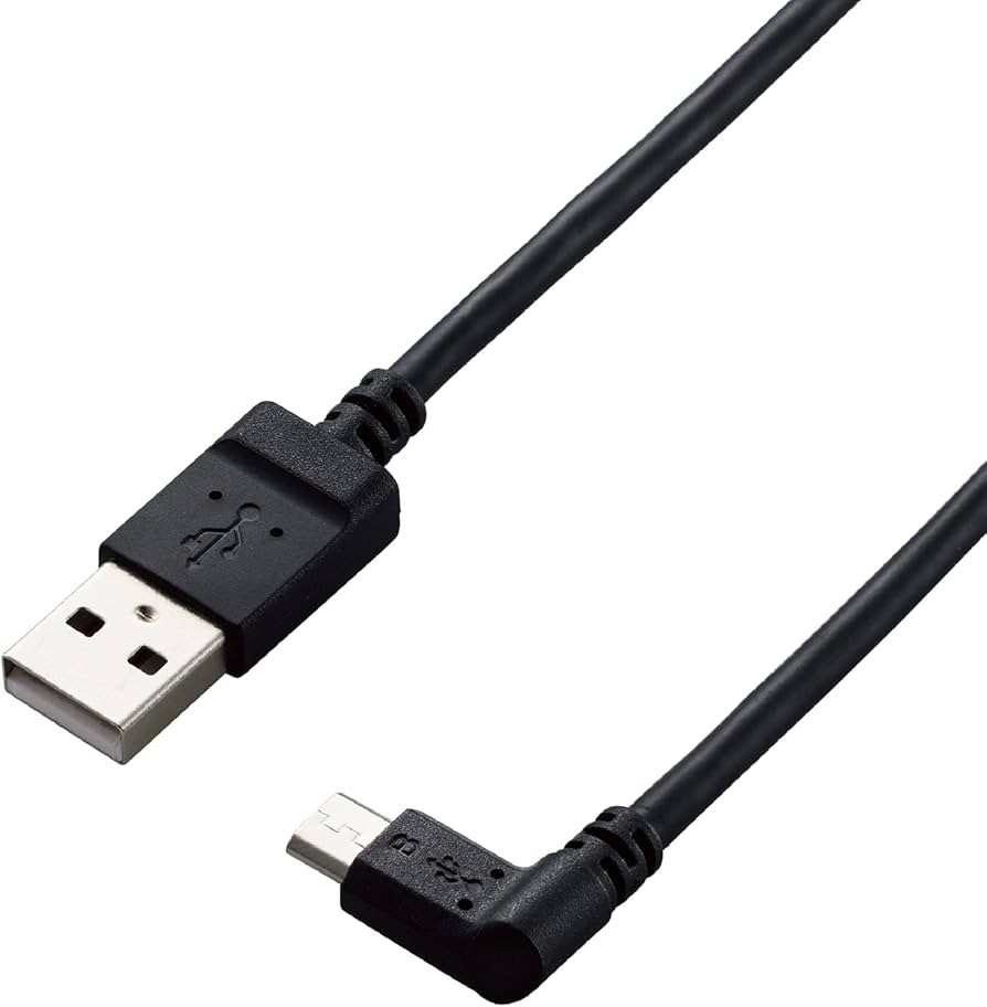 Amazon.co.jp: エレコム USBケーブル カメラ接続用L字USBケーブル 右L