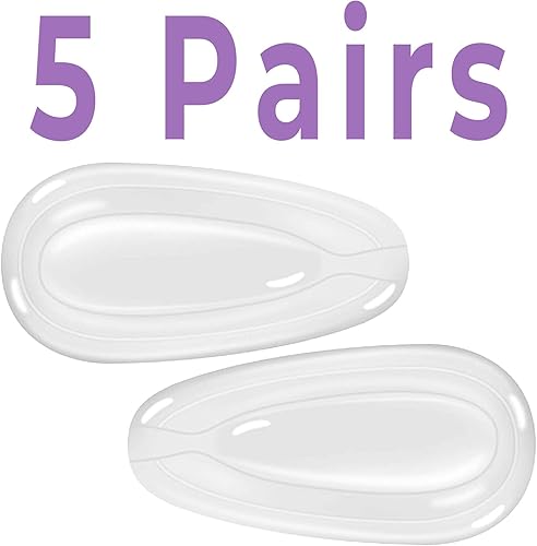 Miniatura 6 de GMS Optical 0.126 in extra grueso  0.591 in longitud media  Bolsa de aire adhesiva de lágrima antideslizante almohadilla de nariz de silicona que