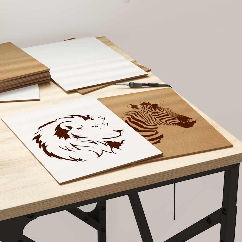 Holzwerkstoff Dekoplatten 50 Stück 21x30 cm Weiß | Glatte Oberfläche, rechteckig, für DIY und Bastelprojekte, pflegeleicht mit feuchtem Tuch