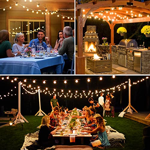Voolex Outdoor Led String Lights 28Ft S14, Patio Lights Weatherproof With 10Pcs Warm White Vintage Edison Bulbs, Outside Hanging Lights For Garden, Backyard, Balcony, 2700K #TOP5