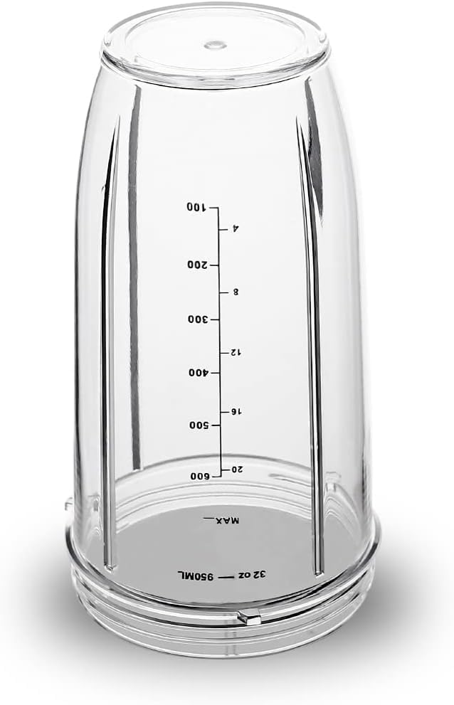 Large Replacement Cup (950ml / 32 oz) for Nutri Bullet 600W & 900W Blenders – Big Jar Only (No Blade Assembly) – BPA Free – Kaus Kitchen-image-33