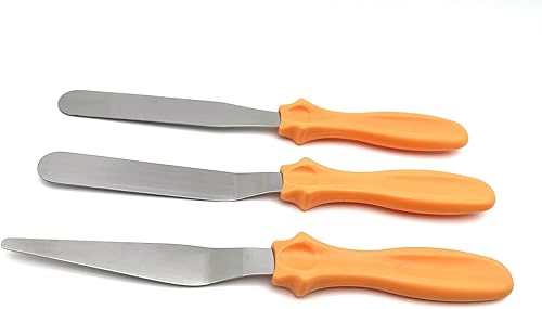 Miniatura 5 de Espátula compensada, juego de espátulas de glaseado rectas de 4-5/8 pulgadas, desplazamiento de 4-1/2 pulgadas, hoja cónica de acero inoxidable