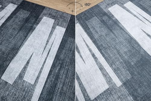 Alfombra antideslizante para pasillo Lotus Veneto 60911, confort de 100x270 cm en color gris moderno 4