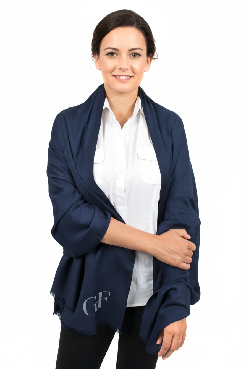 Ferre Gianfranco Blue Pashmina Scarf