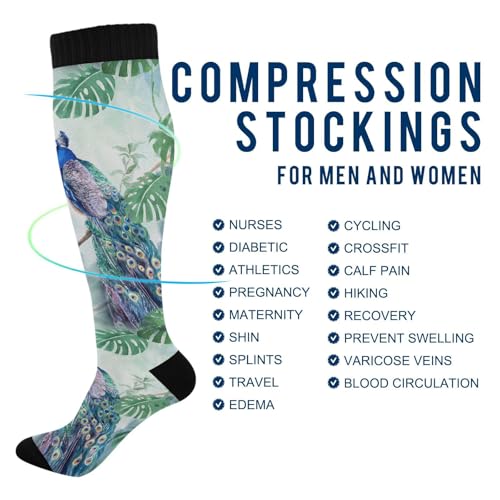 Unisex Compression Crew Knee Soft Circulation High Sock Long Athletic Socks4