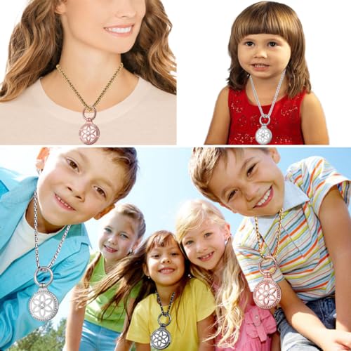 AirTag Halter Sleeve Schlüsselanhänger Tracker Hülle Abzeichen Tasche für Kinder Jungen Frauen (1 Halskette Silber)
