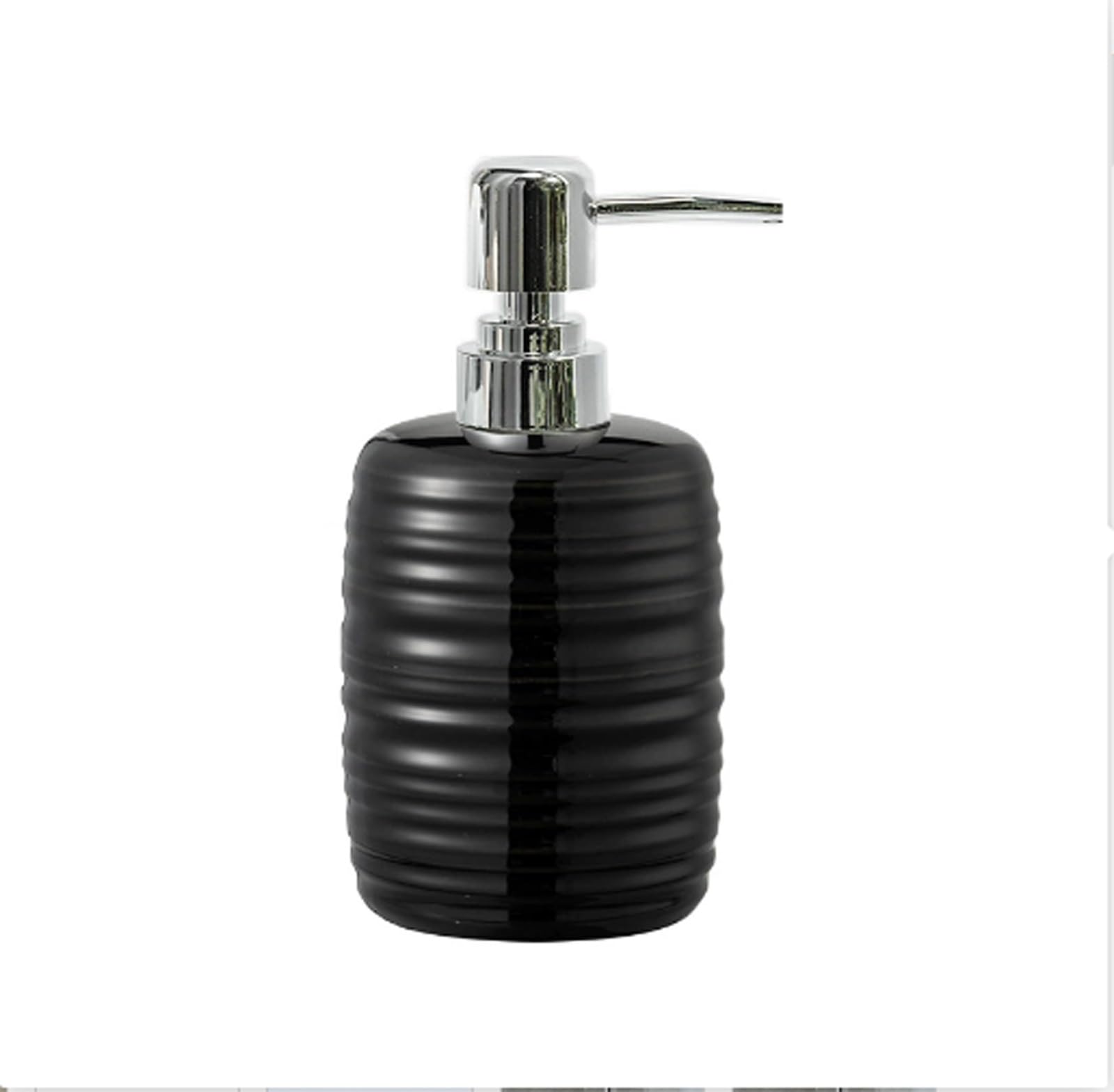 Kxaoxgrc Nero Glass Soap Lotion Dispenser Set, Ceramic Hand Soap Dispenser Multicolor 410Ml Refillable Abs Pump For Kitchen Bathroom(Nero)