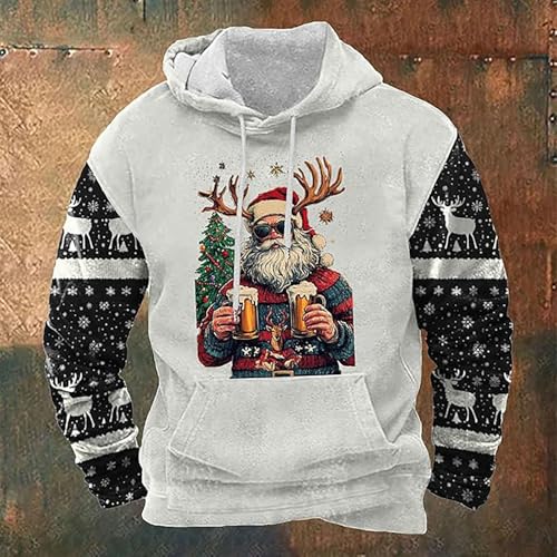 Sweat à capuche hommes imprimé pull longiligne confortable et doux