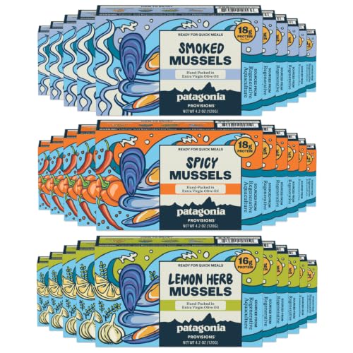 Patagonia Provisions Canned Mussels Bulk Bundle | Responsibly Sourced in Spain | Bundle of 30 | Smoked, Spicy, Lemon Herb image 3