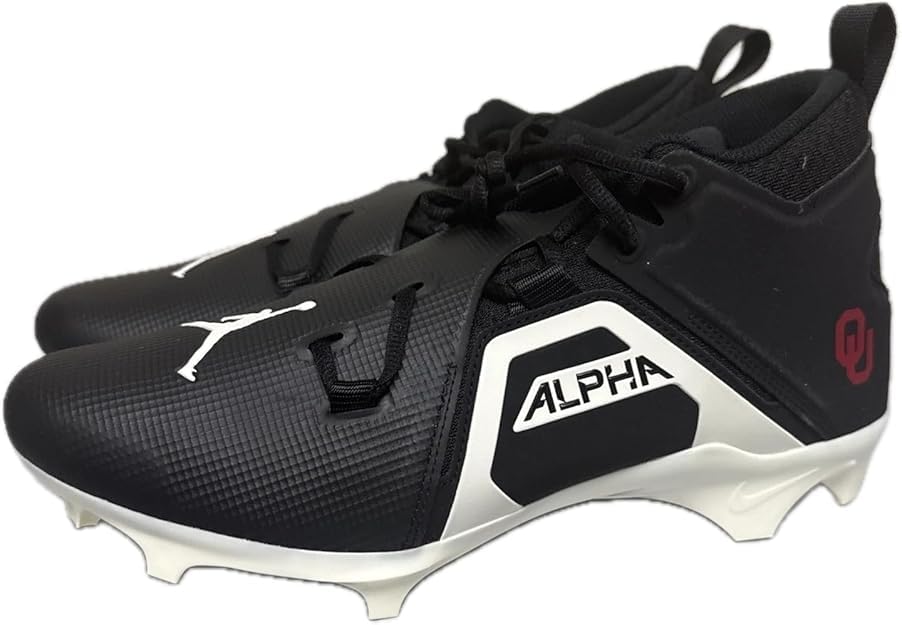 Nike Jordan Alpha Menace Pro 3 Oklahoma Sooners PE 'Player Edition' Men's Football Cleats 'Black/White' (DH3368-004) - Size 17
