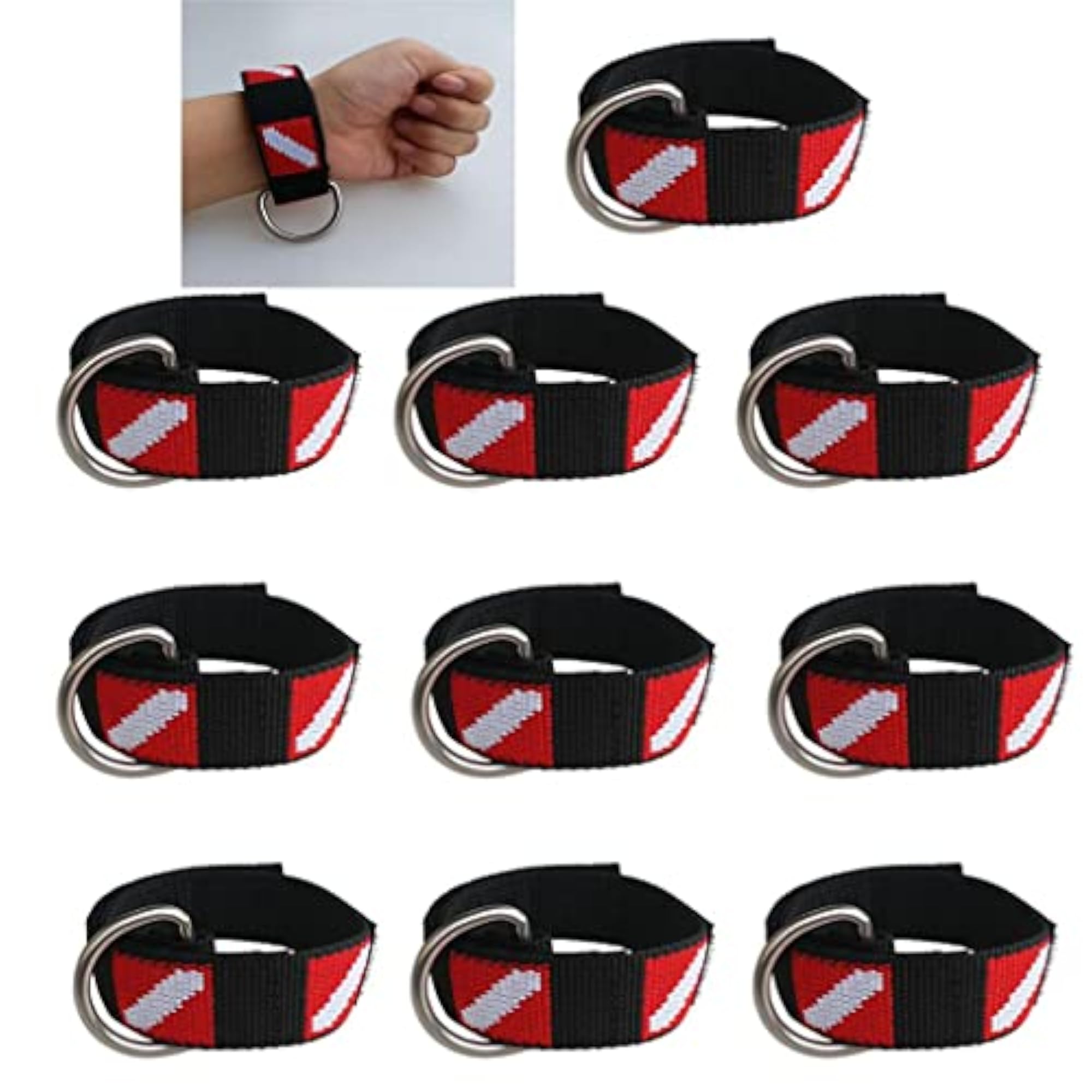 Adjustable Scuba Diving Wrist Strap Webbing Band
