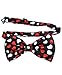 boxed-gifts Red and White Hearts Valentine’s Day Adjustable Bowtie For Men Made with Polyester.