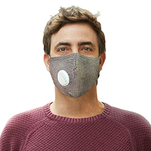 Image of VRITRAZ Print Reusable Washable PM 2.5 Anti Pollution Activated Carbon Dust Face Mask with Breathing Valve