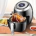 Freidora de Aire Caliente 1500W 5.5L, Freidora Eléctrica sin Aceite con 7 Programas, Air Fryer de Tiempo y Temperatura Ajustable, Horno de Aire Caliente con Pantalla LCD Táctil, con Libro de Recetas