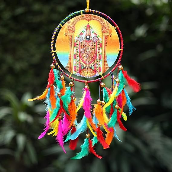 Generic Handmade Tirupati Bala Jii Canvas Dream Catcher for Home & Office Decor (Pack of 1)