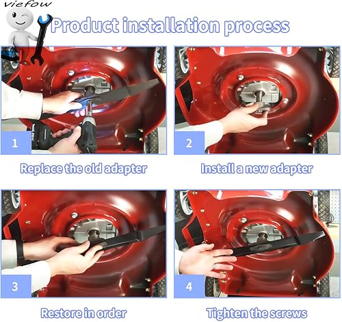 Lawn Mower Blade Adapter Kit - Installation Process