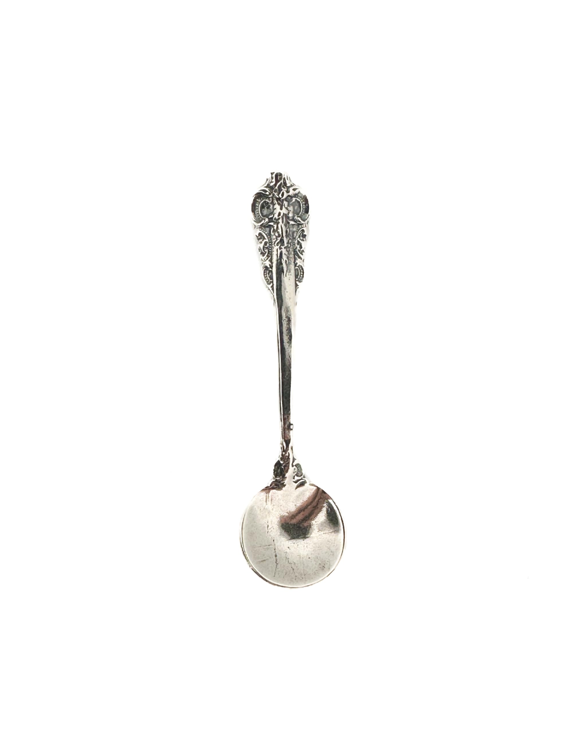 Cuchara de sal pequeña de plata de ley 925, cuchara redonda pulida de alta calidad de 5,6 cm, mango de hermoso diseño, regalo para entusiastas culinarios